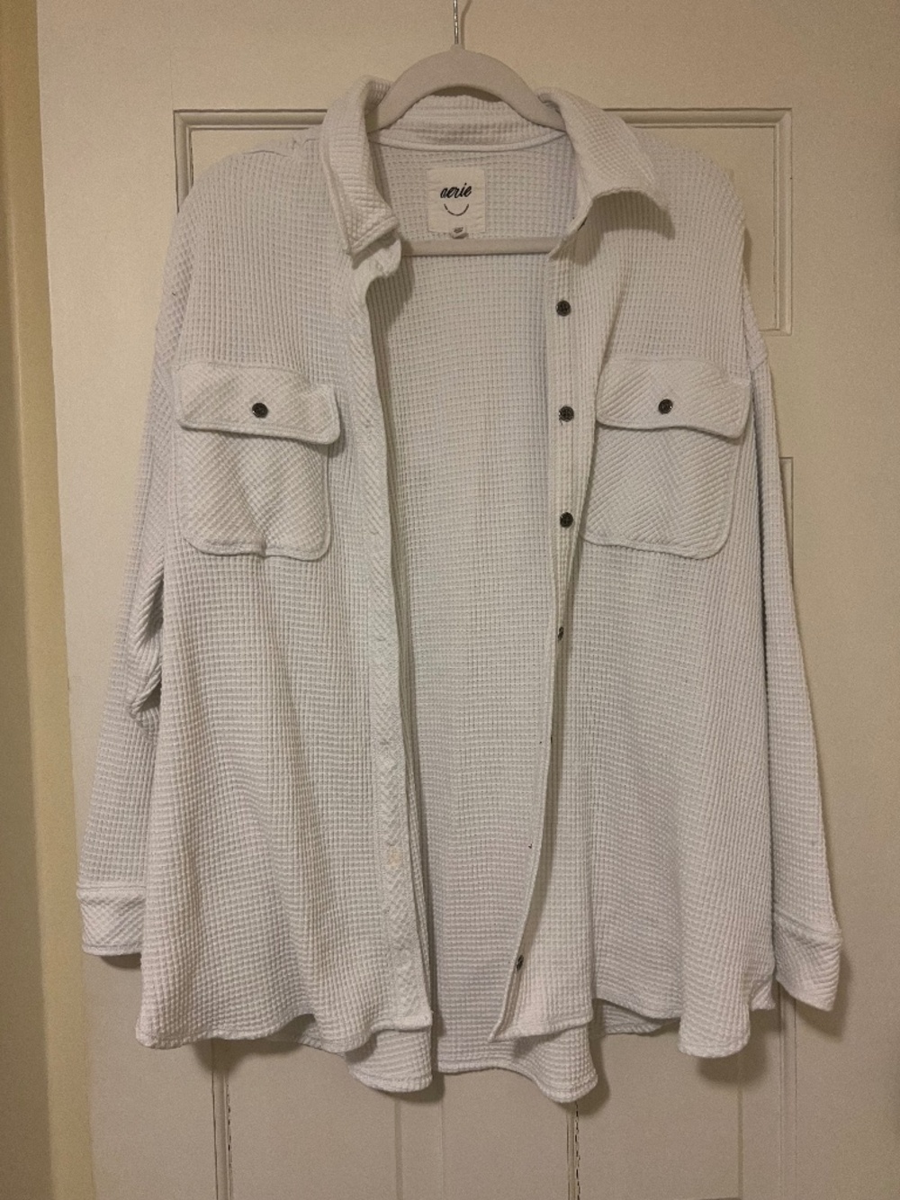 Aerie waffle button shirt